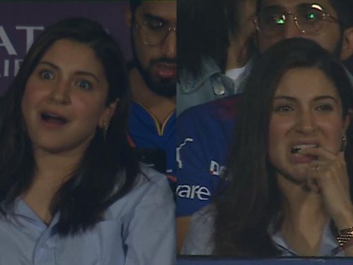 Anushka Sharma makes first public appearance after birth of son Akaay to cheer for Virat Kohli’s IPL team, RCB