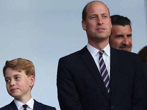 William and George cheer England at Euros final