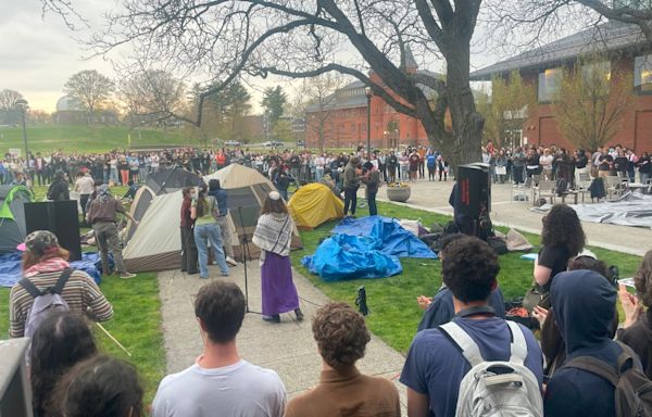 Wesleyan students join national protests and launch an encampment