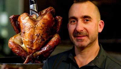 Watch: How Chef Marc Forgione Cooks His Chicken Over Wood Fire at N.Y.C.’s Peasant