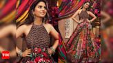 Isha Ambani Custom Made Lehenga: All things heart: Isha Ambani wears custom-made heart lehenga for Anant-Radhika's Haldi | - Times of India