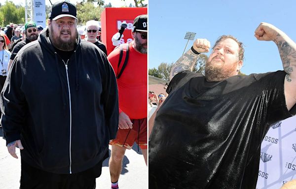 Jelly Roll continues weight loss journey by completing first 5k run