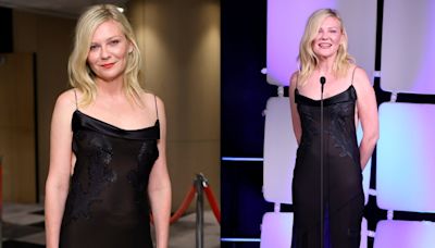 Kirsten Dunst Goes Sheer in Beaded Givenchy Slipdress at Critics Choice Real TV Awards 2024