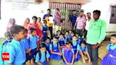 Parents lock school gate in protest over neglected condition of roofless building | Raipur News - Times of India