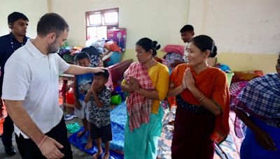 Rahul Gandhi visits relief camps in Manipur, talks to violence victims