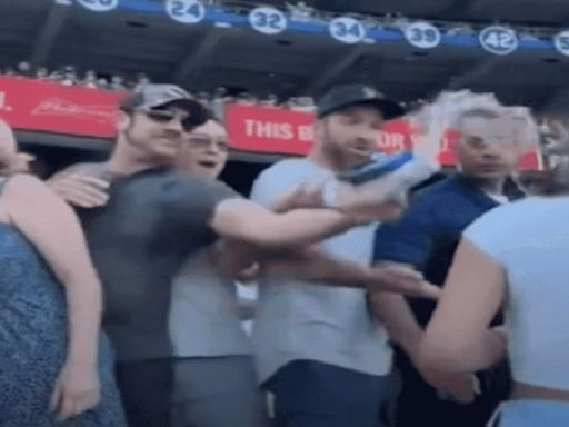 Watch: MLB Fan Sparks Massive Brawl at Dodgers vs Red Sox Game After Throwing Beer at Woman