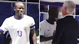 Watch Kante's shy reaction as dressing room goes wild after Austria heroics