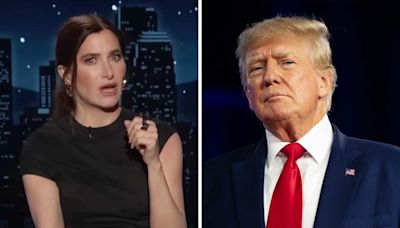 'Jimmy Kimmel Live': Kathryn Hahn doubts Donald Trump could last longer "than he lasted with Stormy" in a golf match with Biden