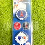 [小鷹小舖] MLB Ball Marker Set 美國職棒 高爾夫球標 帽夾組 洛杉磯天使隊 限量熱銷 美國進口