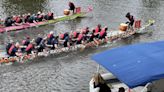 Racing gets under way at Worcester Dragon Boat Race