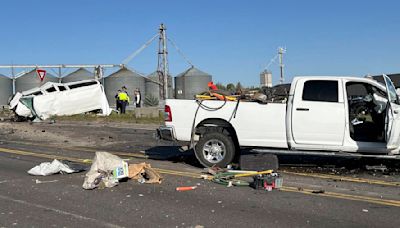 6 people killed, 10 others injured in Idaho when pickup crashes into passenger van