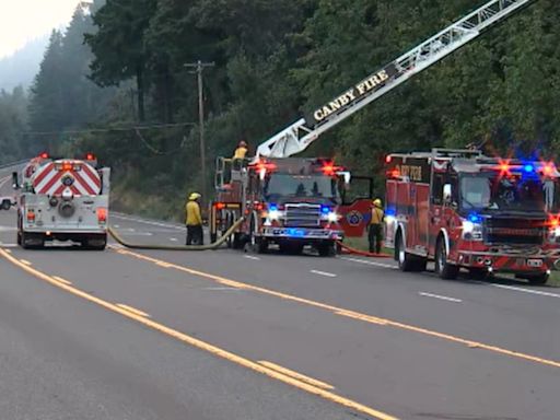 ‘Go Now’ evacuations issued due to brush fire between Oregon City, Canby