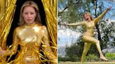 Elizabeth Banks Celebrates Her Milestone 50th Birthday in Golden ‘Birthday Suit’: Watch