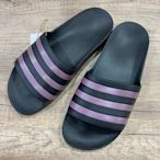 【ADIDAS】~ 愛迪達 女款 運動拖鞋 輕量 一體成型 不怕水 23.5~27.5CM GX4279 黑紫