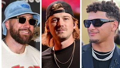 Travis Kelce and Patrick Mahomes Flank Morgan Wallen at KC Concert