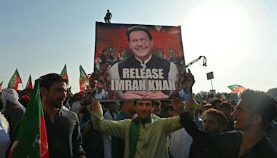 Photos: Huge rally calls for release of Pakistan’s former PM Khan