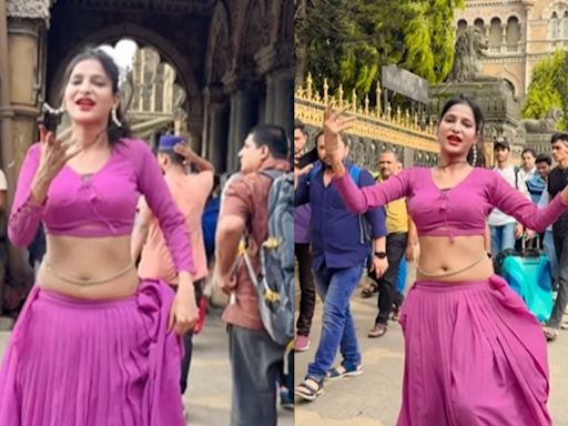 VIDEO: Woman Performs Belly Dance, Creates Reel Outside Busy CSMT Railway Station