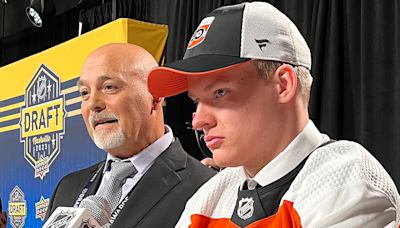 Michkov has landed — Flyers' top prospect arrives to team (in a Phillies hat)