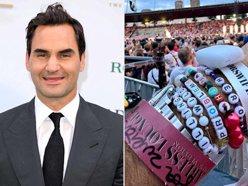 Roger Federer Shows Off His Stack of Friendship Bracelets as He Enjoys Taylor Swift's Eras Tour with His Family