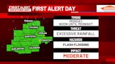 FIRST ALERT DAY: Excessive rainfall, flash flooding possible Monday