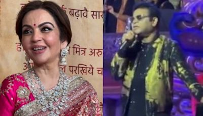 Nita Ambani asks for forgiveness from paparazzi; AR Rahman, Shreya Ghoshal perform Guru songs at Anant Ambani and Radhika Merchant reception. Watch