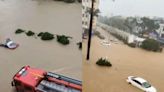 廣東降雨如「關不掉水龍頭」 「城市變內海」出現超大瀑布