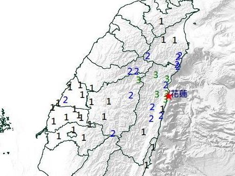 花蓮縣近海地牛翻身！「極淺層地震」規模4.5 多縣市有感