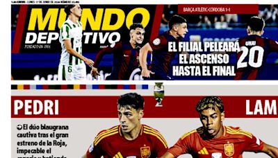 Portada de Mundo Deportivo del lunes 17 de junio de 2024