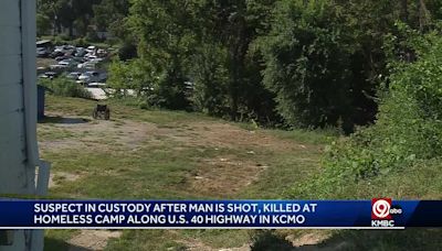 Suspect in custody after man is shot to death at homeless camp along U.S. 40 Highway in Kansas City