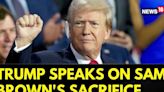 Donald Trump Speech Today | Donald Trump Talks on Sam Brown's Sacrifice in Afghanistan | GCNN - News18