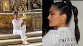 Salma Hayek deslumbra con bubble ponytail en París