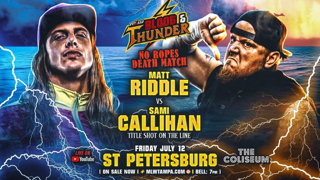 MLW Blood & Thunder ’24 Results (7/12): Matt Riddle vs. Sami Callihan, More