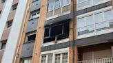 Intervención de Bomberos por un incendio en un piso de Gijón