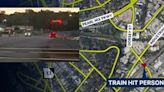 Person hit by train in Hall County, shutting down road