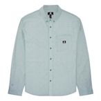 Converse Oxford Shirt 男款 藍綠色 經典 緞紋 刺繡 棉質 襯衫 長袖 10026002-A02