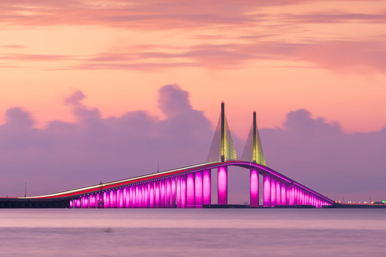 No rainbow lights: Sunshine Skyway Bridge goes dark for Pride 2024