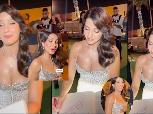 'Vulgar, awful': Papraazi zooms in on Nora Fatehi while she's giving autographs to young fans; netizens disgusted