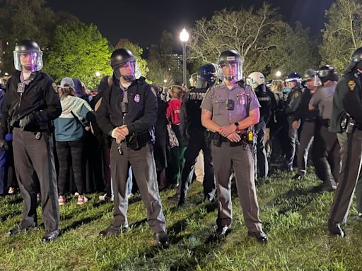 Ohio State president says protest arrests were necessary for safety; prosecutor still deciding whether to pursue cases