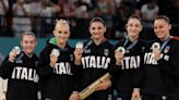 Gymnastics-Italy and Brazil celebrate breakthrough medal success in team final