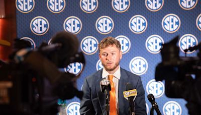 Quinn Ewers voted one of the best quarterbacks in the conference at SEC Media Days