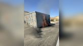 Container of hazardous materials catches fire, closing crucial highway connecting Los Angeles and Las Vegas for over 30 hours