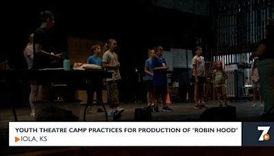 Youth theatre camp practices for production of "Robin Hood"