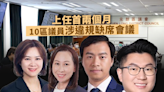 上任首兩個月 10區議員涉違規缺席會議