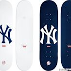 【超搶手】全新正品2015 SS 聯名Supreme Yankees Skateboard NY 紐約洋基 滑板 白 藍