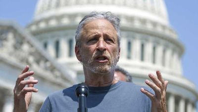 Jon Stewart pushes VA to help veterans sickened after post-9/11 exposure to uranium