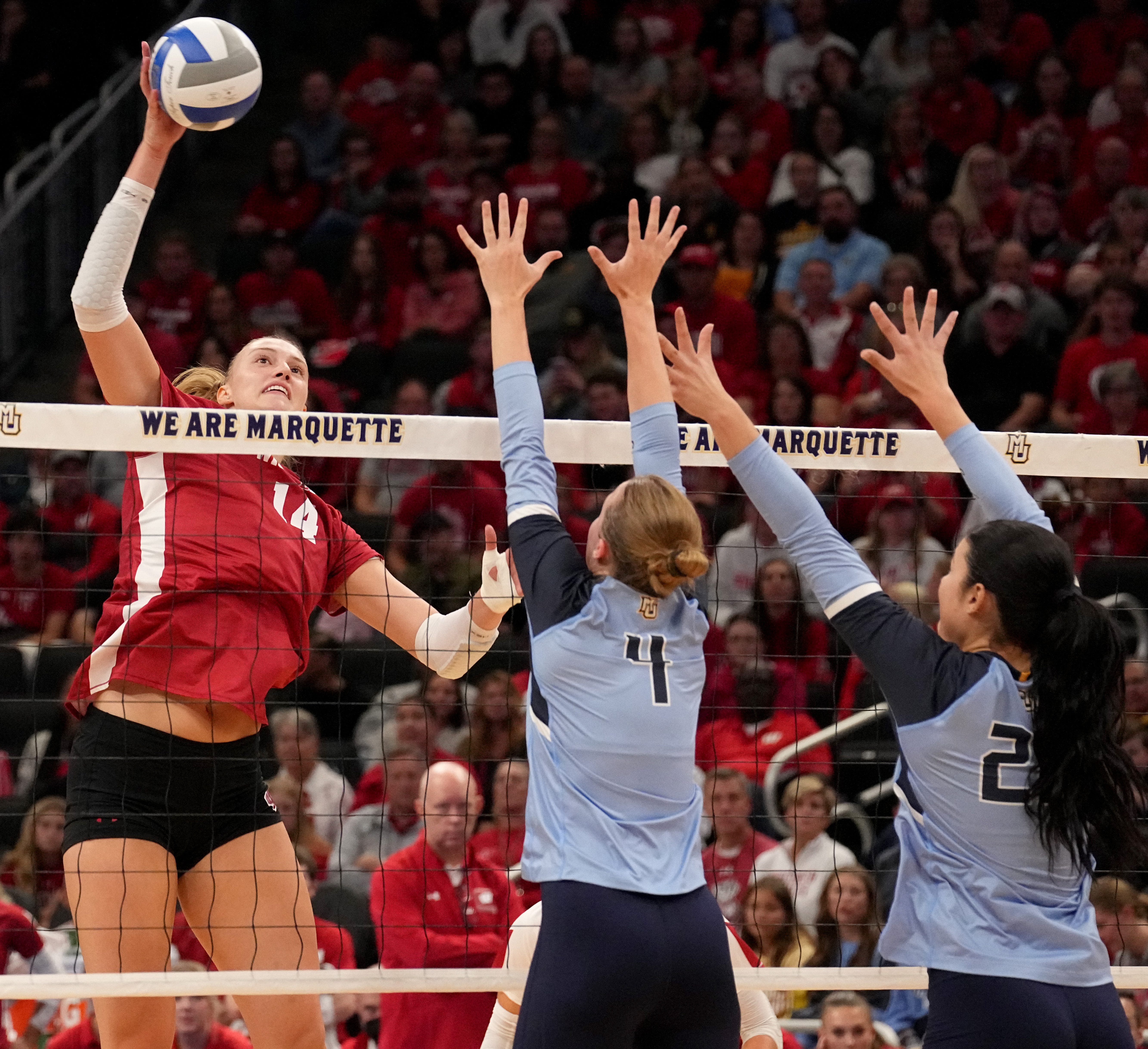 A Kohl Center matchup for volleyball rivals Marquette and Wisconsin, and two big September series for the Brewers highlight the week ahead