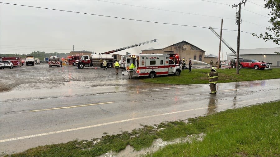 Multiple fire departments respond to fire in St. Jacob