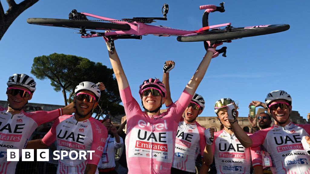 Giro d'Italia: Tadej Pogacar secures race win on debut as Geraint Thomas finishes third