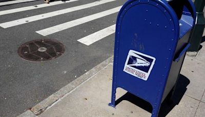 FILE PHOTO: A United States Postal Service mailbox is seen in Manhattan, New York City