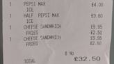 I ordered sandwiches at a pub and was shocked when the bill came out